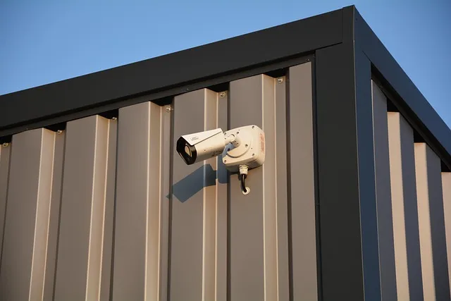kamera cctv di sudut container